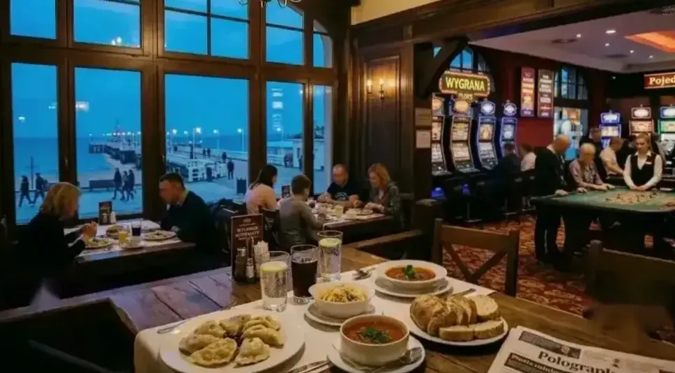 Krupier tasujący karty przy stole blackjacka